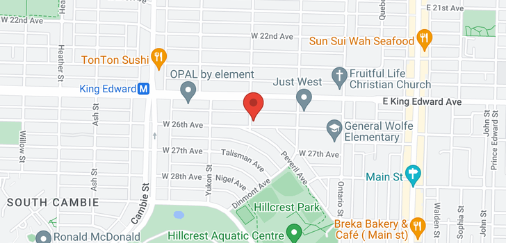 map of 197 W 26TH AVENUE